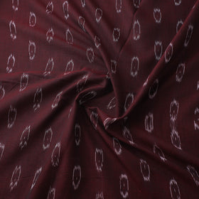 Maroon - Sambalpuri Ikat Handloom Cotton Fabric 06