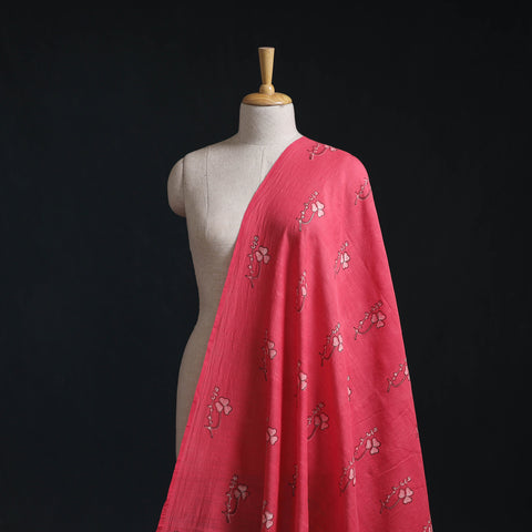 Akola Hand Block Printed Handloom Chanderi Slub Fabric 23