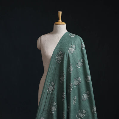 Akola Hand Block Printed Handloom Chanderi Slub Fabric 22