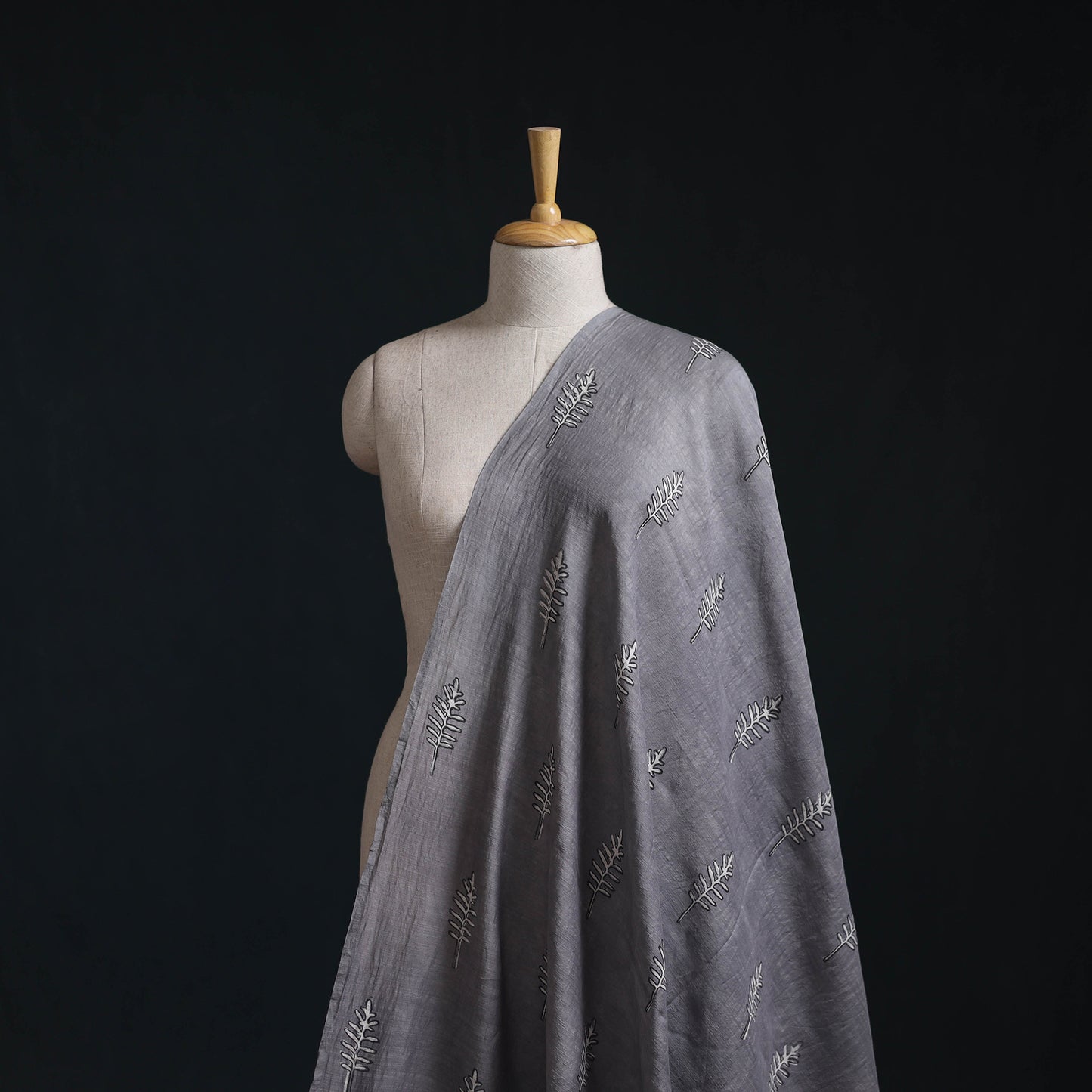 Akola Hand Block Printed Handloom Chanderi Slub Fabric 21