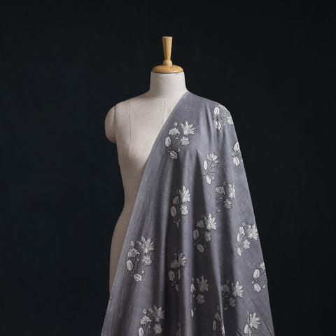 Akola Hand Block Printed Handloom Chanderi Slub Fabric 18