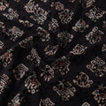 Black - Hakoba Hand Block Ajrakh Print Natural Dyed Cotton Fabric 01