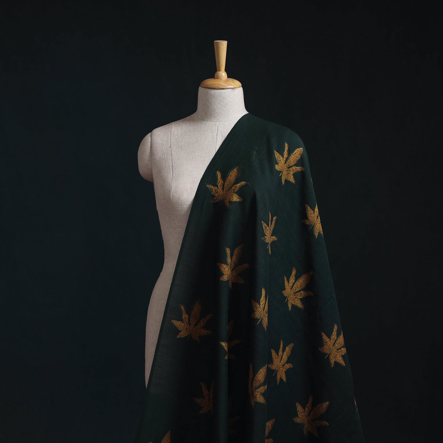 Akola Hand Block Printed Handloom Chanderi Slub Fabric 12