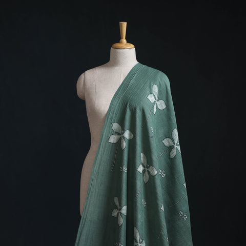 Akola Hand Block Printed Handloom Chanderi Slub Fabric 11