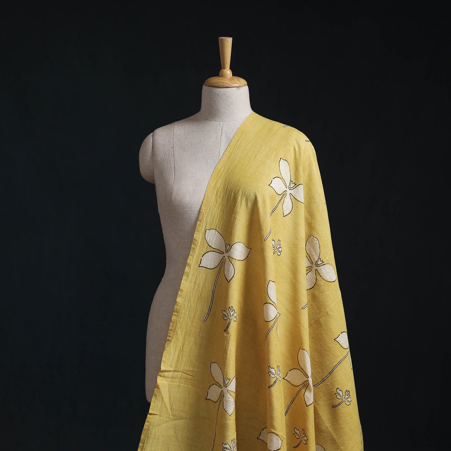Akola Hand Block Printed Handloom Chanderi Slub Fabric 10