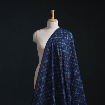 Akola Hand Block Printed Handloom Chanderi Slub Fabric 07