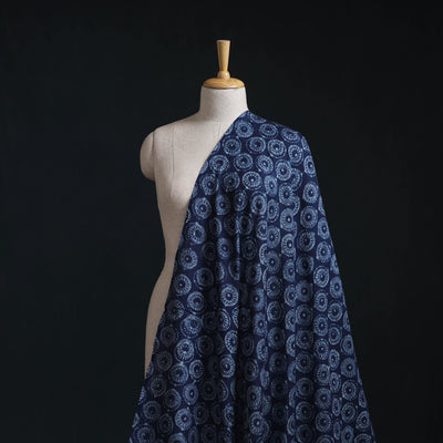 Akola Hand Block Printed Handloom Chanderi Slub Fabric 06
