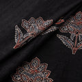 Black - Hakoba Hand Block Ajrakh Print Natural Dyed Cotton Fabric 04