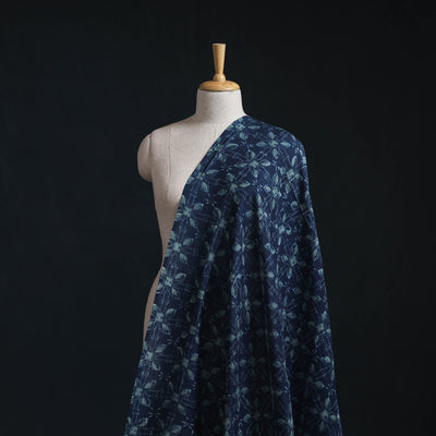 Akola Hand Block Printed Handloom Chanderi Slub Fabric 04