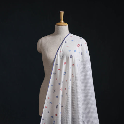 Pure Handloom Cotton Bengal Jamdani Fabric 08