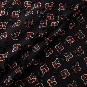 Black - Hakoba Hand Block Ajrakh Print Natural Dyed Cotton Fabric 11
