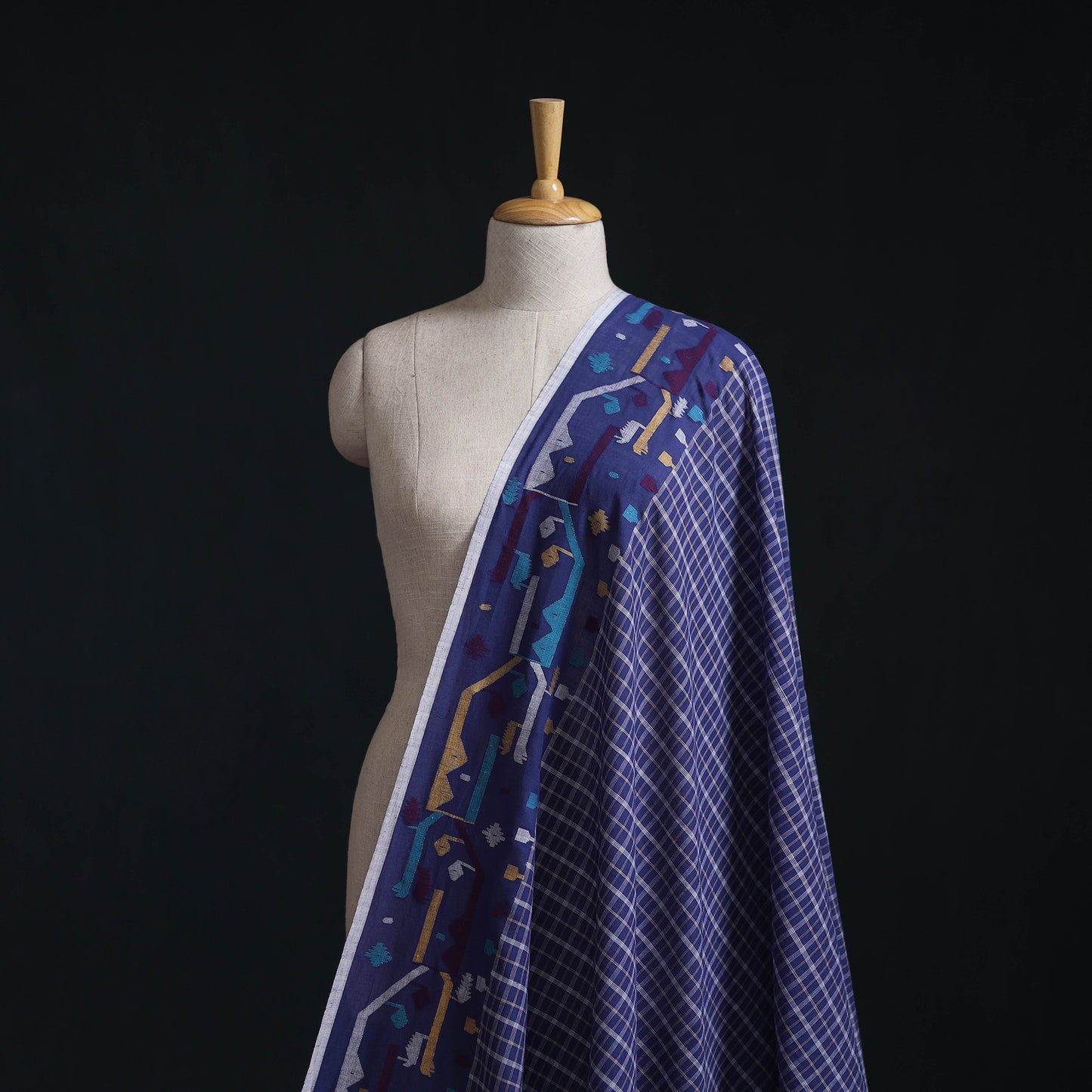Pure Handloom Cotton Bengal Jamdani Fabric 04
