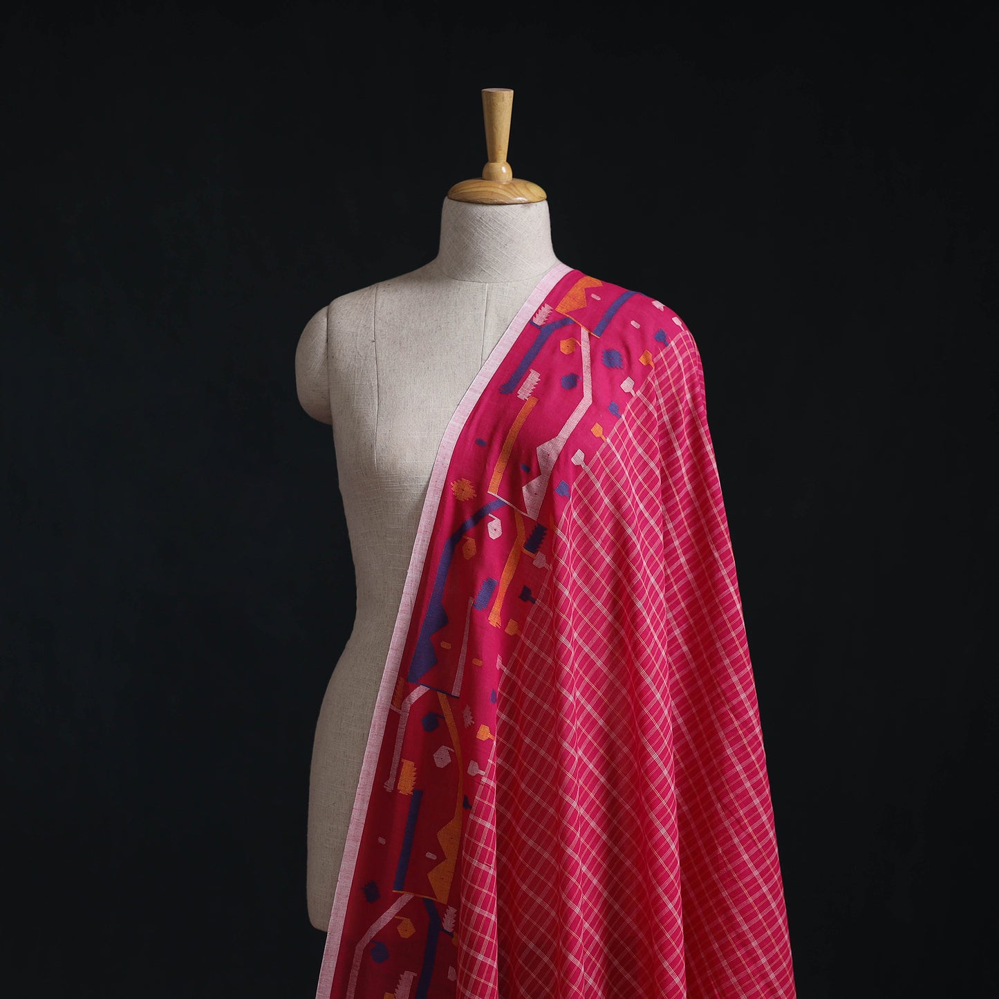 Pure Handloom Cotton Bengal Jamdani Fabric 03