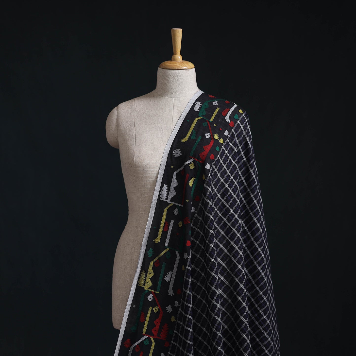 Pure Handloom Cotton Bengal Jamdani Fabric 01