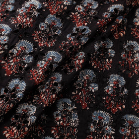 Black - Hakoba Hand Block Ajrakh Print Natural Dyed Cotton Fabric 13