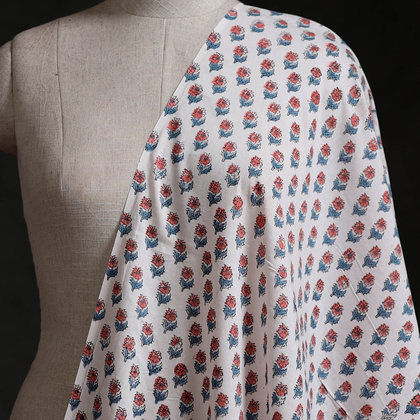 Sanganeri Hand Block Print Cotton Fabric 01