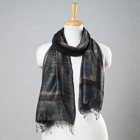 Buy Handloom Block Print Tussar Silk Bindaas Stole