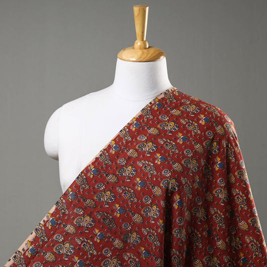 Red - Kalamkari Printed Cotton Fabric