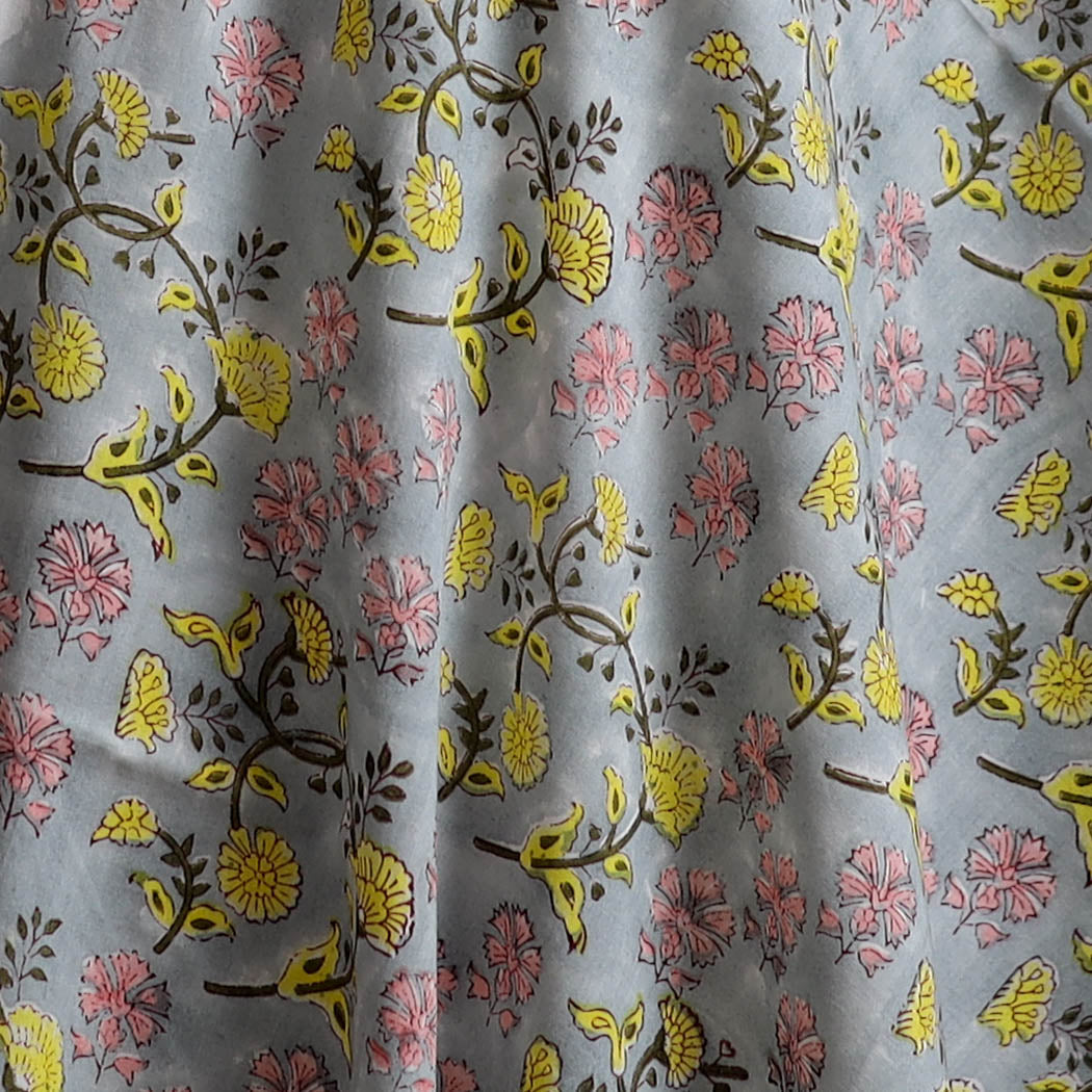 Sanganeri Hand Block Print Cotton Fabric 03