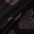 Black - Hakoba Hand Block Ajrakh Print Natural Dyed Cotton Fabric 21