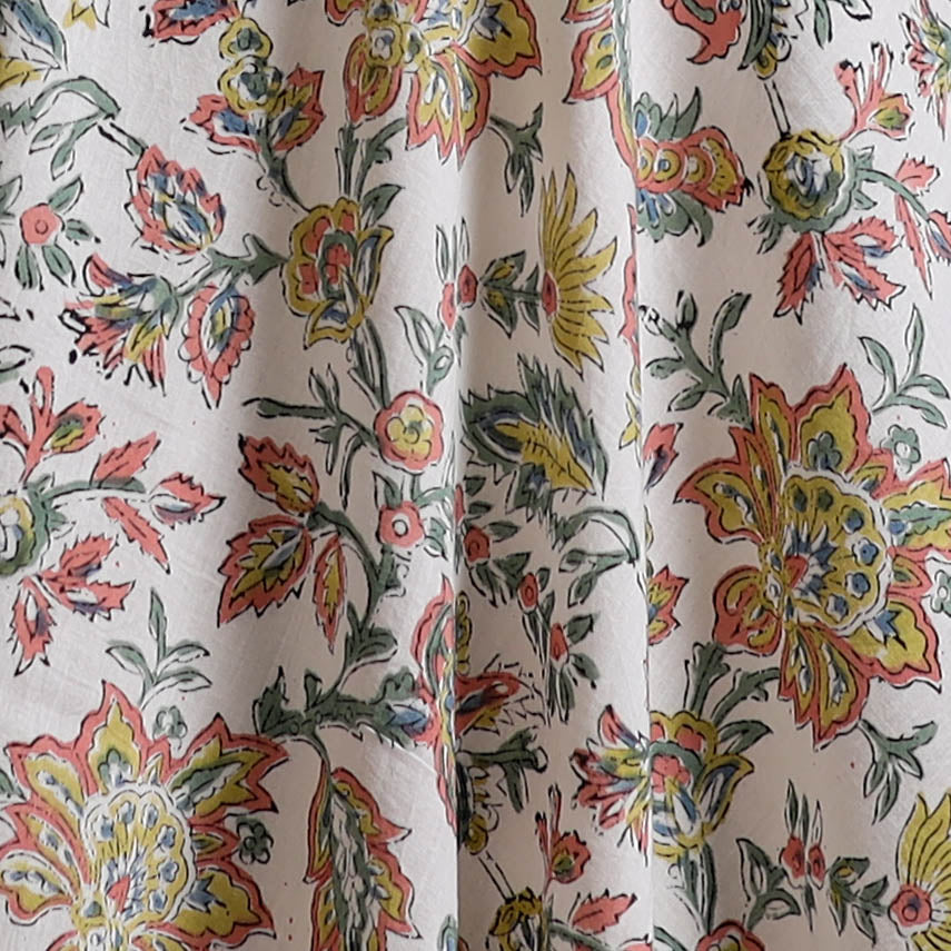 Sanganeri Hand Block Print Cotton Fabric 04