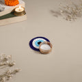 Hand embroidered evil eye beaded tealight candle holder 05