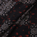 Black - Hakoba Hand Block Ajrakh Print Natural Dyed Cotton Fabric 22