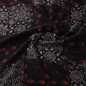 Black - Hakoba Hand Block Ajrakh Print Natural Dyed Cotton Fabric 22