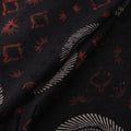 Black - Hakoba Hand Block Ajrakh Print Natural Dyed Cotton Fabric 23