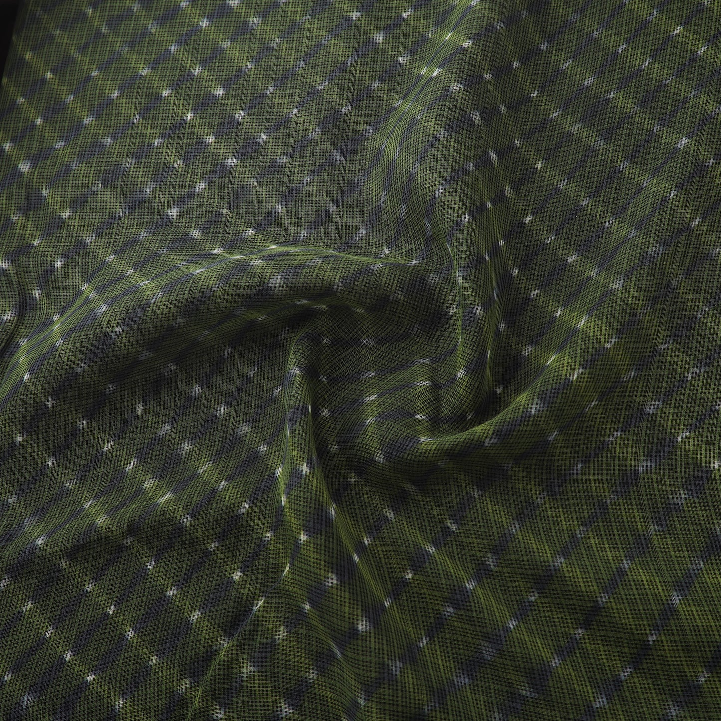 Leheriya Tie-Dye Kota Doria Cotton Fabric 06