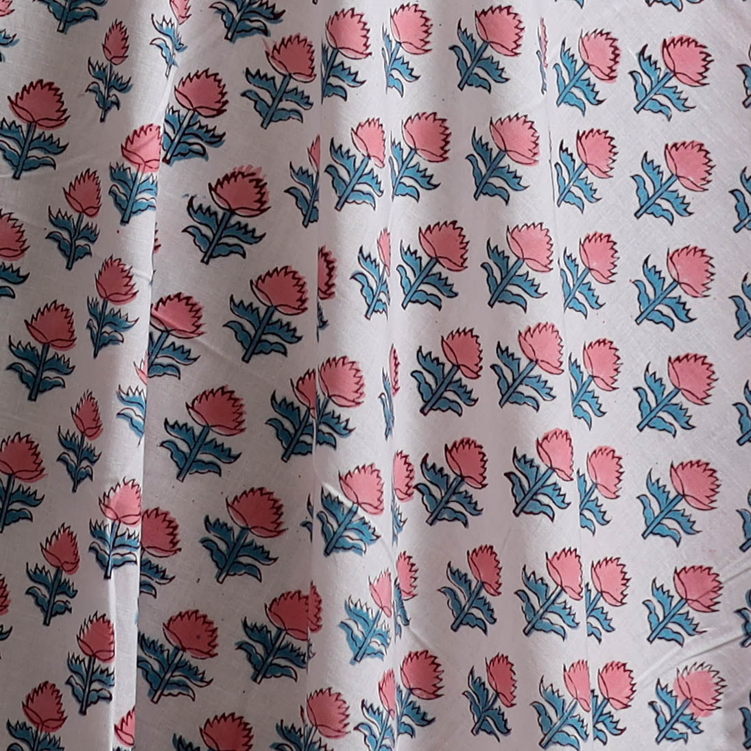 Sanganeri Hand Block Print Cotton Fabric 08