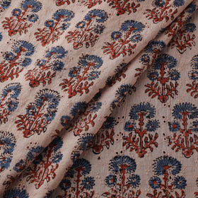 Beige - Hakoba Hand Block Ajrakh Print Natural Dyed Cotton Fabric 27