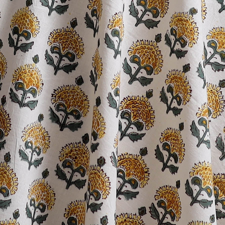 Sanganeri Hand Block Print Cotton Fabric 09