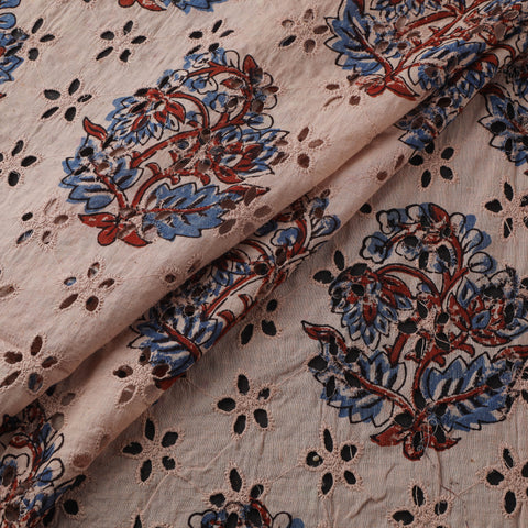 Beige - Hakoba Hand Block Ajrakh Print Natural Dyed Cotton Fabric 28