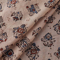 Beige - Hakoba Hand Block Ajrakh Print Natural Dyed Cotton Fabric 30