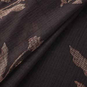 Brown - Akola Hand Block Print Kota Doria Cotton Fabric 03