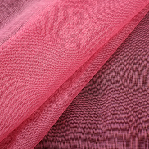 Pink - Plain Kota Doria Cotton Fabric 06