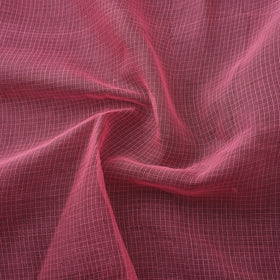 Pink - Plain Kota Doria Cotton Fabric 06