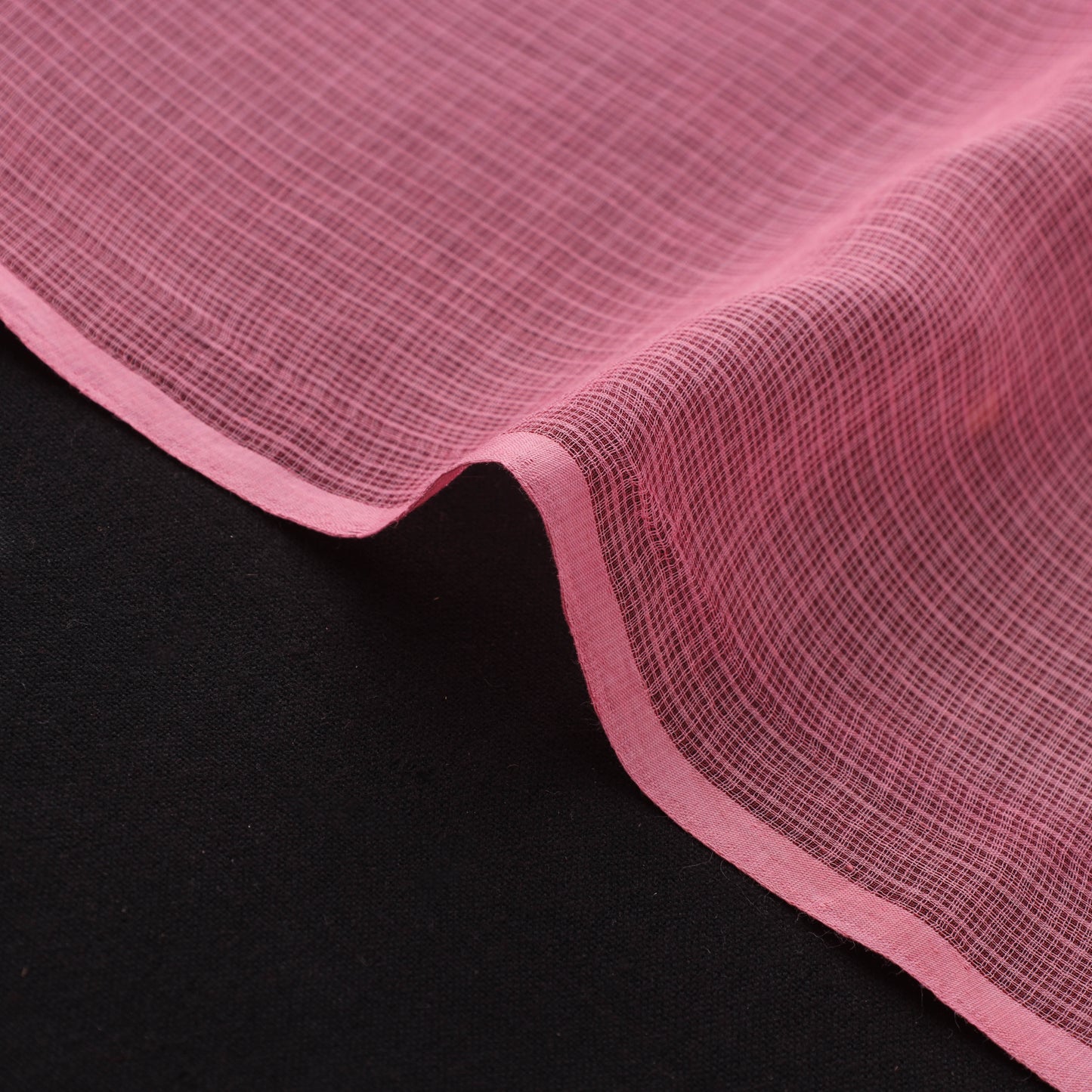 Pink - Plain Kota Doria Cotton Fabric 06