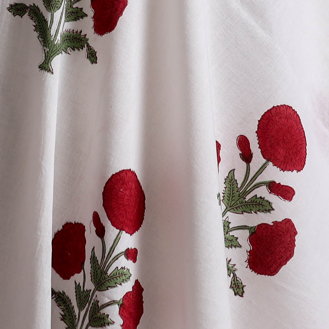 Sanganeri Hand Block Mughal Print Cotton Fabric 14