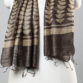 Buy Handloom Block Print Tussar Silk Bindaas Stole