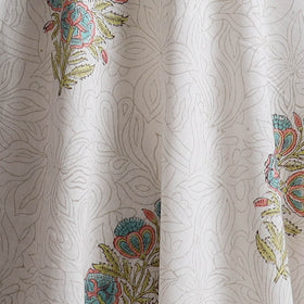 Sanganeri Hand Block Mughal Print Cotton Fabric 16
