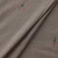 Grey - Handspun Handloom Natural Dyed Cotton Srikakulam Jamdani Fabric 01
