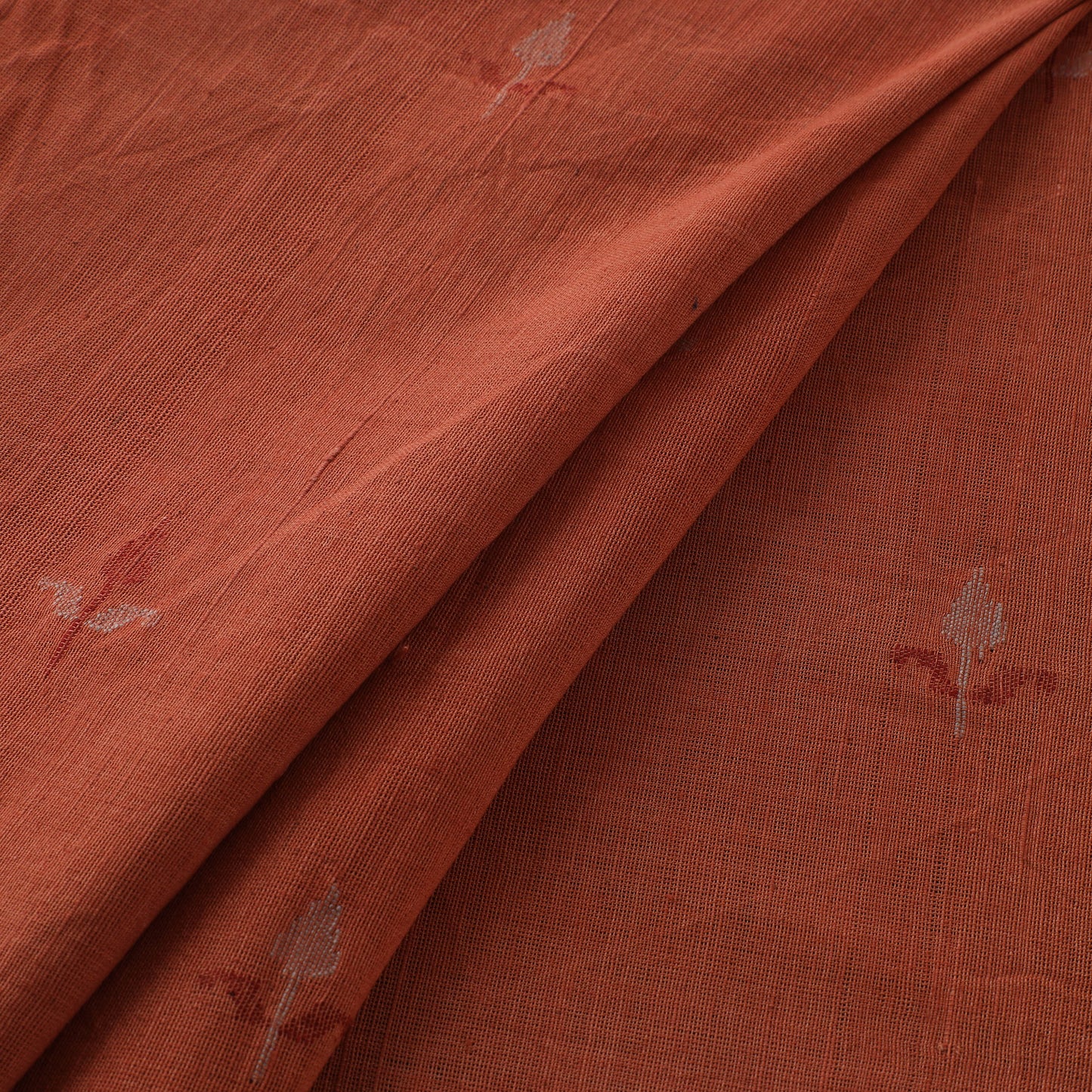 Yellow - Handspun Handloom Natural Dyed Cotton Srikakulam Jamdani Fabric 07