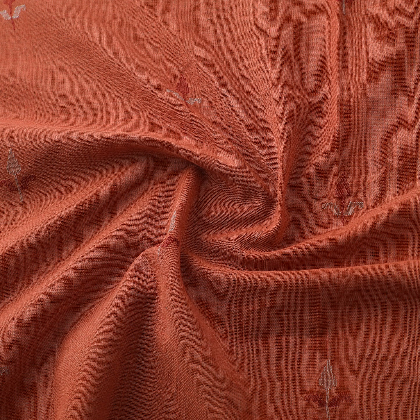 Yellow - Handspun Handloom Natural Dyed Cotton Srikakulam Jamdani Fabric 07