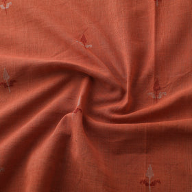 Yellow - Handspun Handloom Natural Dyed Cotton Srikakulam Jamdani Fabric 07