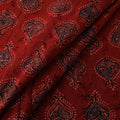 Hakoba Hand Block Ajrakh Print Natural Dyed Cotton Fabric 42