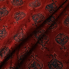 Hakoba Hand Block Ajrakh Print Natural Dyed Cotton Fabric 42