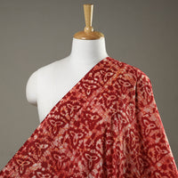 Red - Hand Batik Printed Pure Cotton Fabric