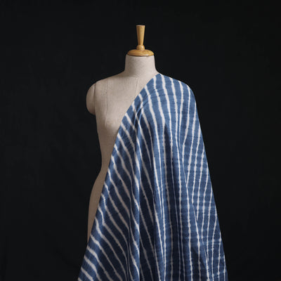 Blue - Leheriya Tie-Dye Cotton Fabric 14